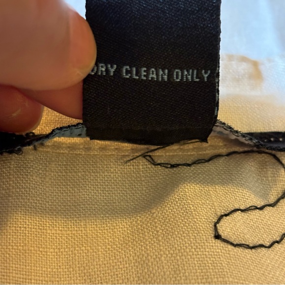 Saint Tropez West Linen Cream color black swirls 3/4 sleeve Blouse Shirt Sz 1X - Picture 8 of 10